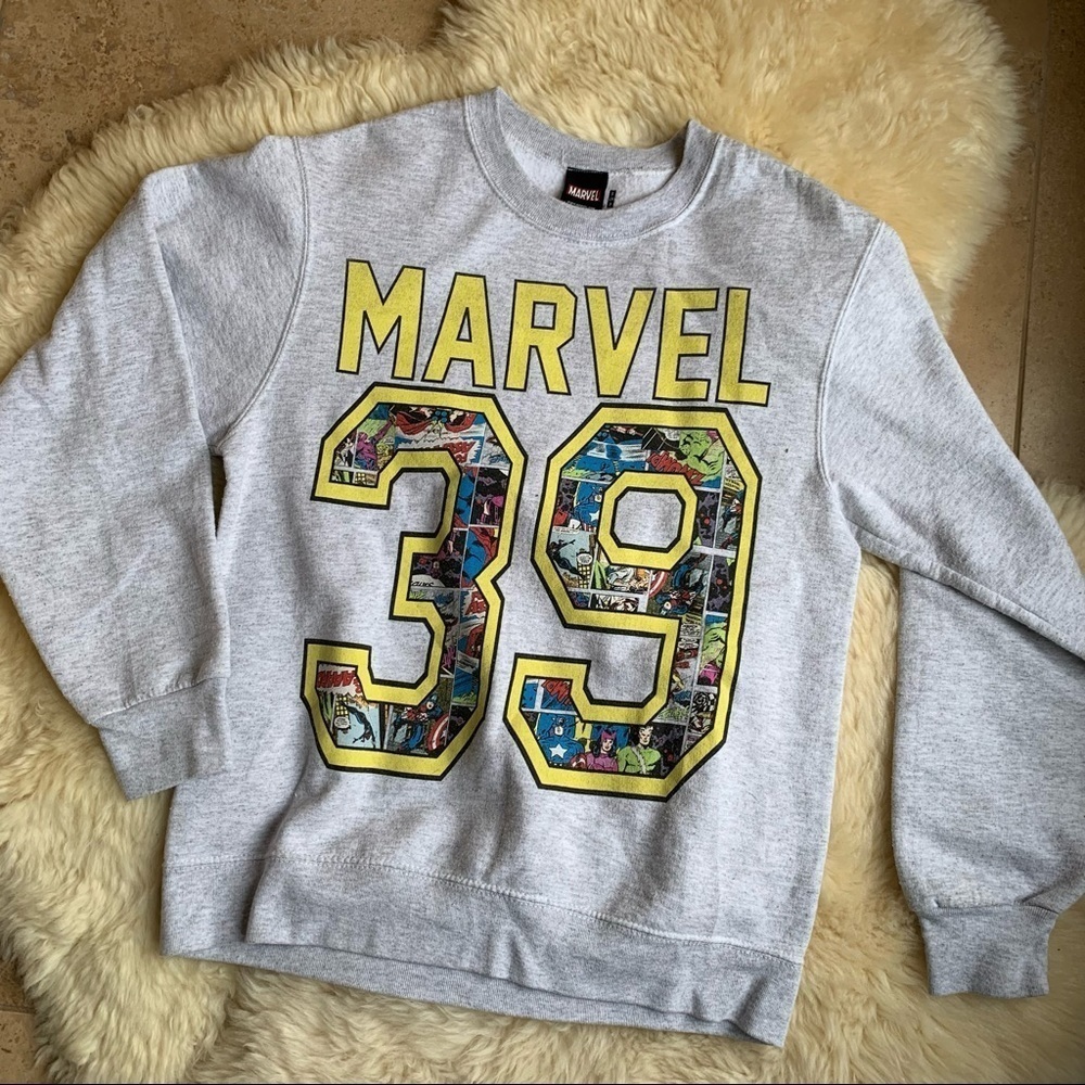 Marvel Comic Book Printed Graphic Small S Crew Neck Sweatshirt